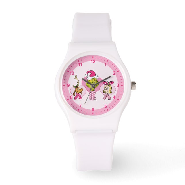 Reloj De Pulsera Grinch Crew in Pink Valentine's Portrait (Anverso)