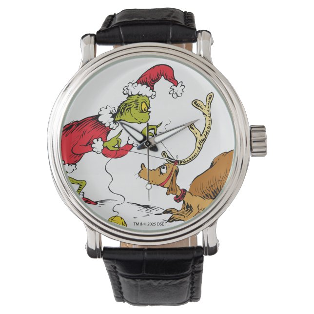 Reloj De Pulsera Grinch Prepara a Max el Reno (Anverso)