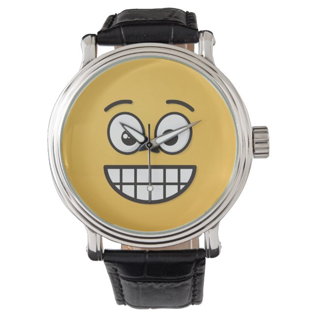 Reloj De Pulsera Grinning Face con los ojos abiertos (Anverso)