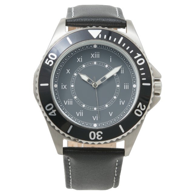 Reloj De Pulsera Gris carbón (Anverso)