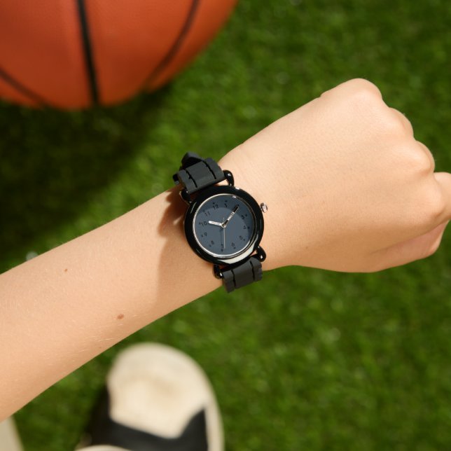 Reloj De Pulsera Gris Carbón Pata de Gato Chicas' (Muñeca)