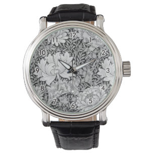 Reloj De Pulsera Gris crisantemo, William Morris
