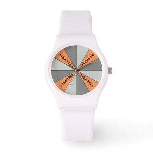 Reloj De Pulsera Gris de la rueda de color con color de encargo