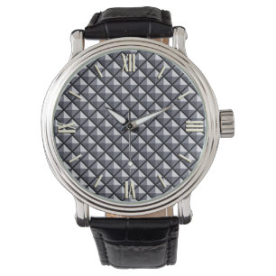 Reloj De Pulsera Gris de metal, aspecto metálico, rejilla de rellen