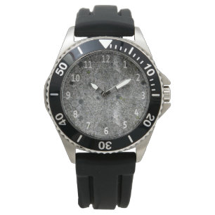 Reloj De Pulsera Gris del granito con los dígitos blancos