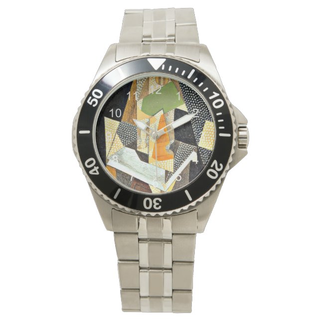 Reloj De Pulsera Gris - Lámpara, Cubismo de 1916, (Anverso)