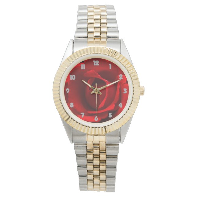 Reloj De Pulsera Gris Rojo Gray Grasa Números de wengam (Anverso)