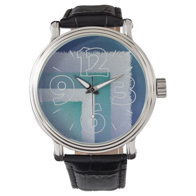 Reloj De Pulsera gris verde azulado azul ex pastel (Anverso)