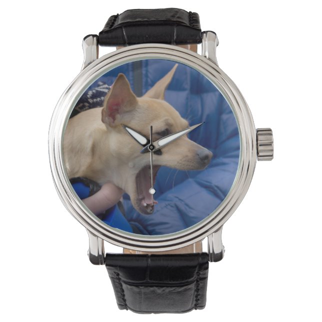 Reloj De Pulsera Gritando a Chihuahua (Anverso)