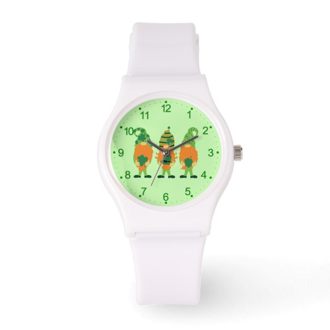 Reloj De Pulsera Grnomes del Día de San Patricio (Anverso)