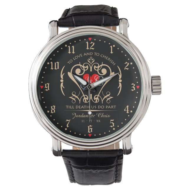 Reloj De Pulsera Groom's To Love y To Cherish eWatch (Anverso)