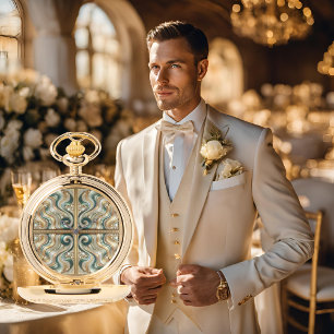 Reloj De Pulsera Groomsmen Gift Gold Pocket Watch Pearl Coast Elega