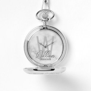 Reloj De Pulsera Groomsmen personalizado de escritura moderna