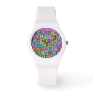 Reloj De Pulsera Groovy estilo hippie psicodélico Thunder_Cove