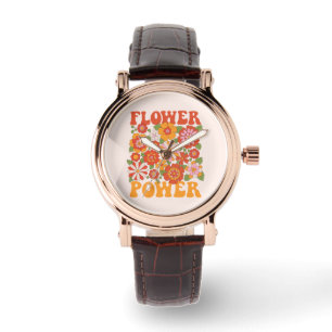 Reloj De Pulsera Groovy Flower Power Graphic