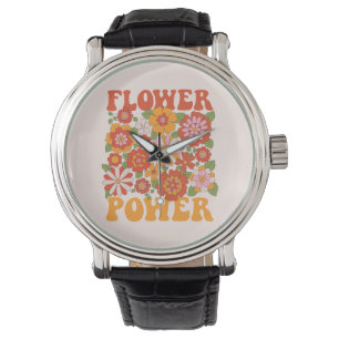 Reloj De Pulsera Groovy Flower Power Graphic