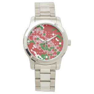 Reloj De Pulsera Groovy Funky Mod Retro Patrón de Navidades
