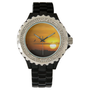 Reloj De Pulsera Grullas al amanecer