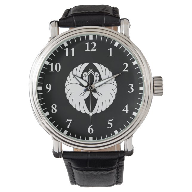 Reloj De Pulsera Grullas blancas enfrentadas (Anverso)