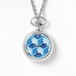 Reloj De Pulsera Grullas japonesas, marina, blanco y azul claro