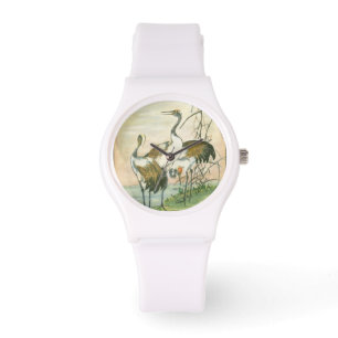 Reloj De Pulsera Grullas orientales por el agua