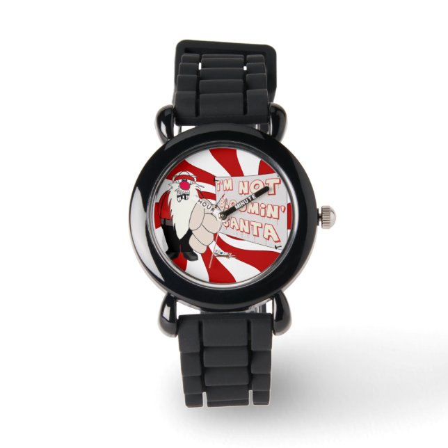 Reloj De Pulsera Grumpy Santa eWatchFactory Purpurina Watch (Anverso)