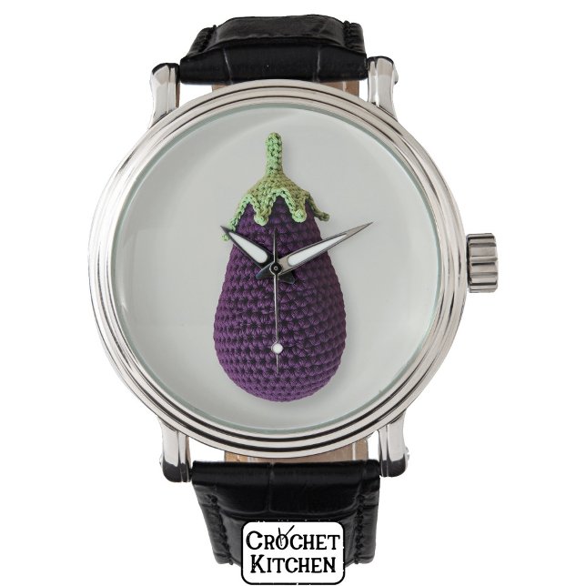 Reloj De Pulsera Grunar Purple Modern Minimal Crochet Eggplant (Subido por el creador)