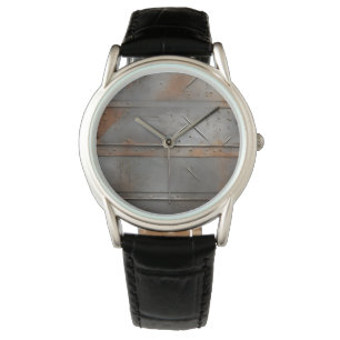 Reloj De Pulsera Grunge abstracto de textura metalizado