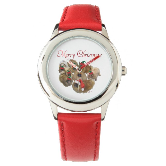 Reloj De Pulsera Grupo de Pekines Navidad (Anverso)