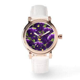 Reloj De Pulsera Grupos de pensamientos de color púrpura intenso: b