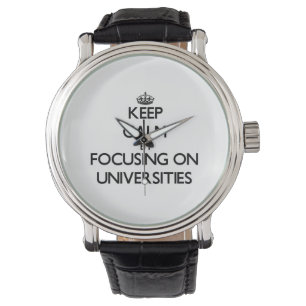 Reloj De Pulsera Guarde la calma centrándose en universidades