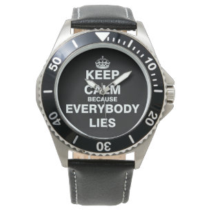 Reloj De Pulsera Guarde la calma porque miente todos