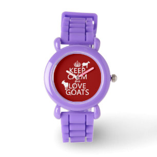 Reloj De Pulsera Guarde la calma y ame las cabras