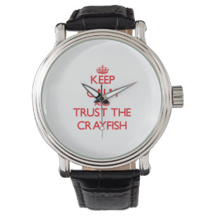 Reloj De Pulsera Guarde la calma y confíe en los cangrejos