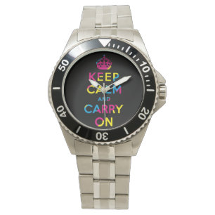 Reloj De Pulsera guarde la calma y continúe - CMYK