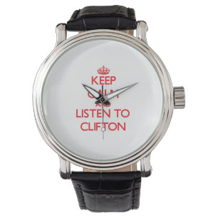 Reloj De Pulsera Guarde la calma y escuche Clifton