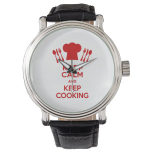 Reloj De Pulsera Guarde la calma y guarde el cocinar