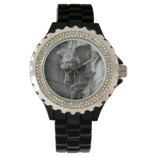 Reloj De Pulsera Guardia de la muñeca negra de las damas de estilo 