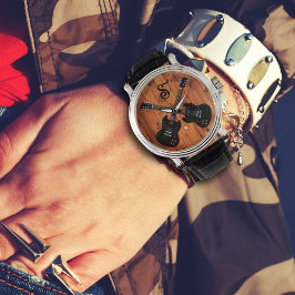 Reloj De Pulsera Guardia de los niños de los Guitars eléctricos neg