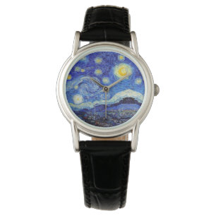 Reloj De Pulsera Guardias nocturna estrellados Van Gogh