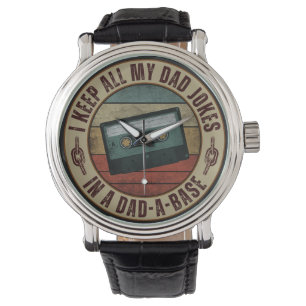 Reloj De Pulsera Guardo todos mis chistes de papá en una base de pa