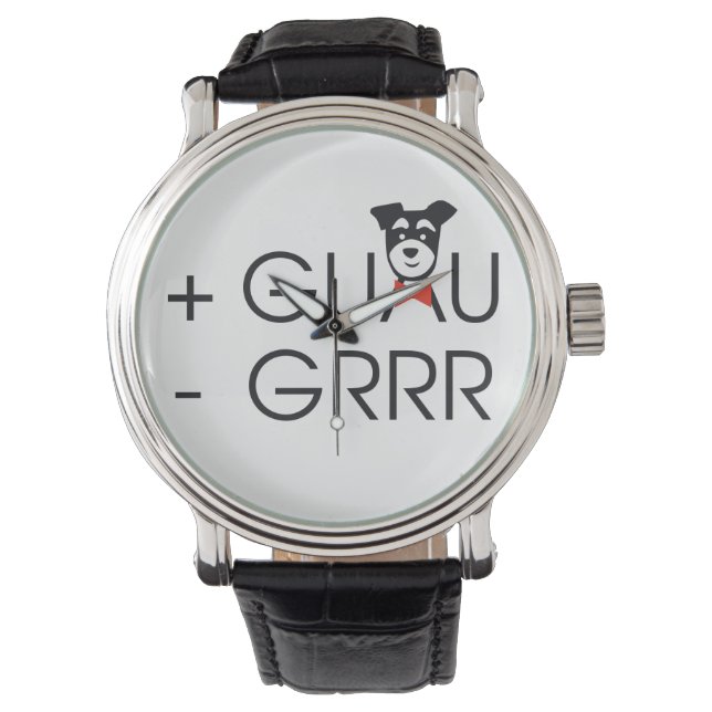 Reloj De Pulsera + Guau - Grr (Anverso)