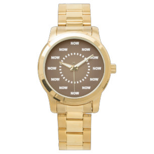 Reloj De Pulsera Guay "AHORA" mira (Brown)