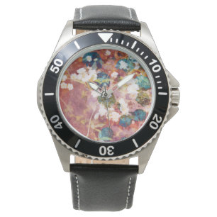 Reloj De Pulsera Guay, arte de moda del patrón de flor romántico