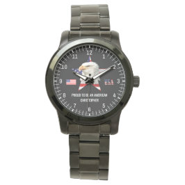 Reloj De Pulsera Guay Eagle, el patriota de la bandera estadouniden