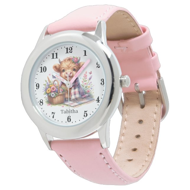 Reloj De Pulsera Guay Highland cow add name (Angular)