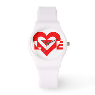 Reloj De Pulsera Guay Love Graphic, rojo