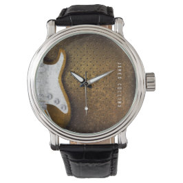 Reloj De Pulsera Guay Metalizado Grunge Electric Guitar Personaliza