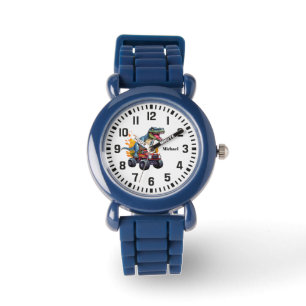 Reloj De Pulsera Guay Nombre personalizado Dinosaur Riding Monster