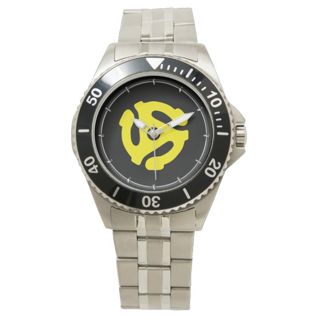 Reloj De Pulsera GUAY Retro Yellow 45 spacer DJ (Anverso)